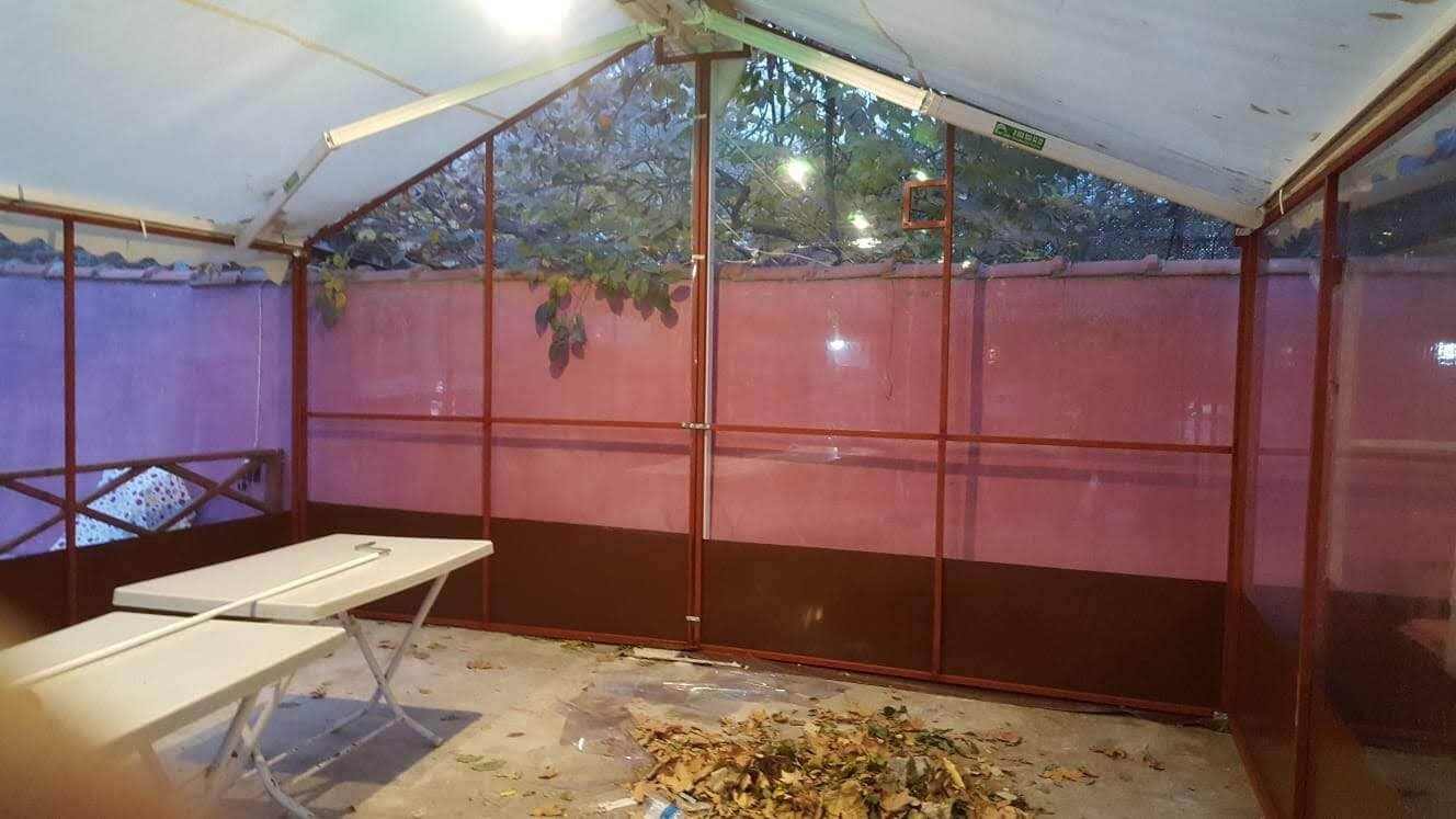 Kiş Bahcesi Şeffaf Fermuarli Branda