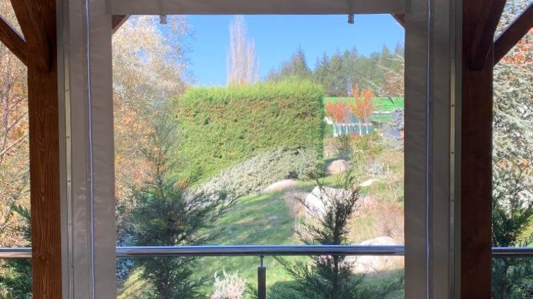 Kiş Bahcesi Şeffaf Fermuarli Branda